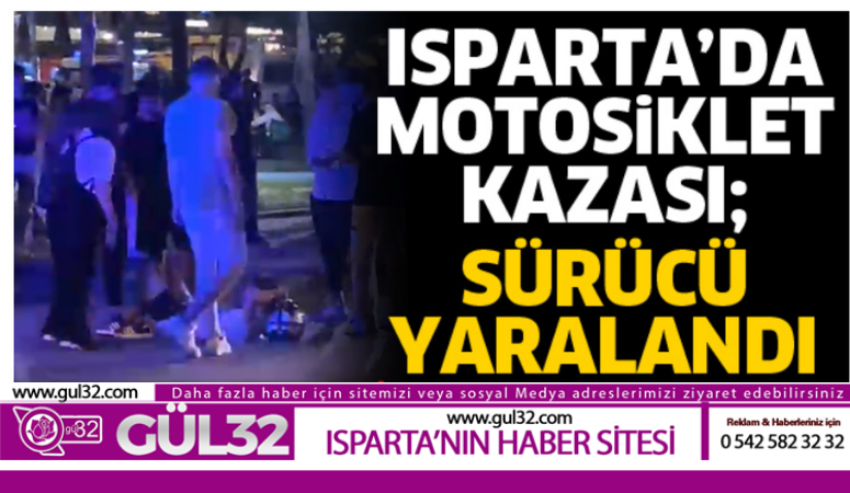 KAZADA MOTOSİKLET SÜRÜCÜSÜ YARALANDI
