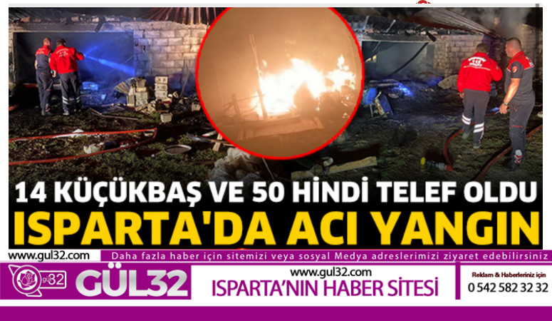 ISPARTA'DA ACI YANGIN