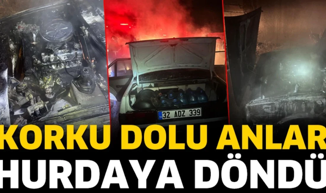 
Isparta’da seyir halindeyken motor kısmından alev alan otomobil, itfaiye ekiplerinin