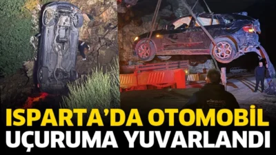 
Isparta’da sürücünün kontrolünden çıkan otomobil uçuruma yuvarlandı. Kazada sürücü hafi