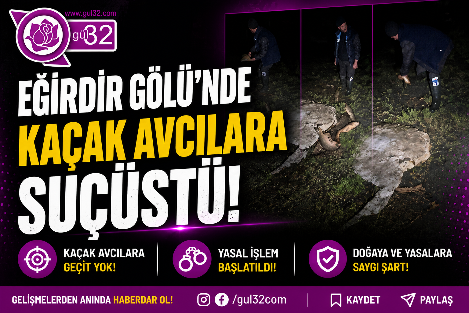 
Eğirdir Gölü’nde gerçekleştirilen denetimlerde kaçak avcılara göz açtırılmadı.