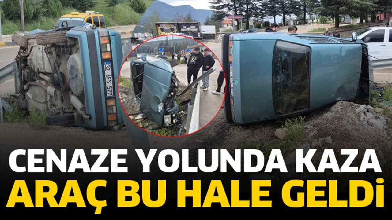 
Isparta’da cenazeye katılmak üzere yola çıkanların bulunduğu otomobil, sürücünün kontrolünden