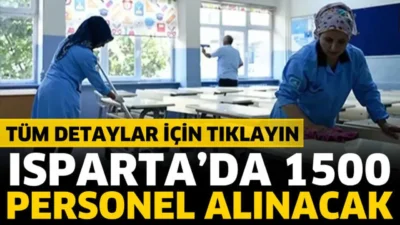 
Isparta Valiliği ve Kaymakamlıklar ve bağlı kuruluşlarda 8 ay süreli