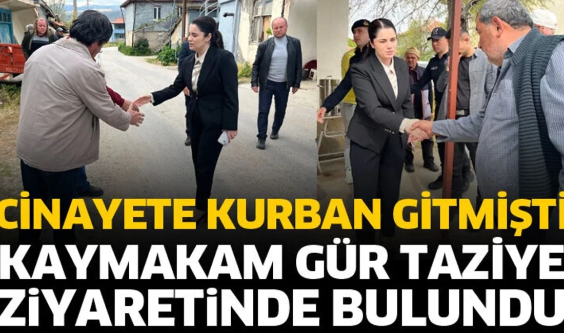 
Senirkent Kaymakamı Seda Gür, cinayete kurban giden Ali Uçan’ın ailesine