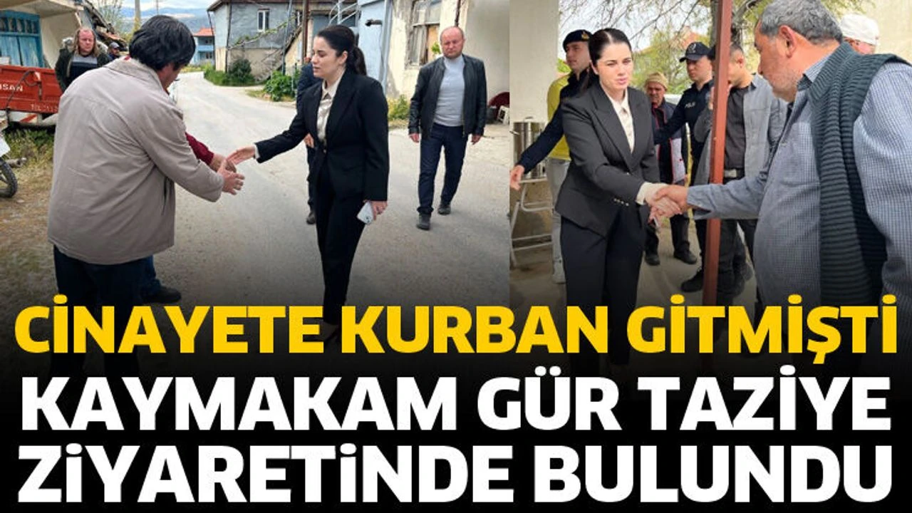 
Senirkent Kaymakamı Seda Gür, cinayete kurban giden Ali Uçan’ın ailesine