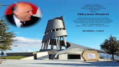
Türkiye Cumhuriyeti’nin 9. Cumhurbaşkanı, Türk siyasetinin önemli isimlerinden merhum Süleyman