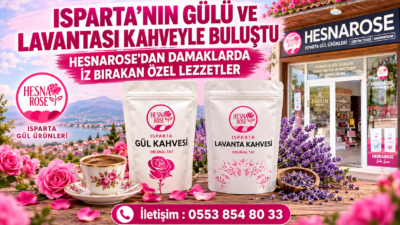 ISPARTA’NIN GÜLÜ VE LAVANTASI KAHVEYLE BULUŞTU! HESNAROSE’DAN DAMAKLARDA İZ BIRAKAN