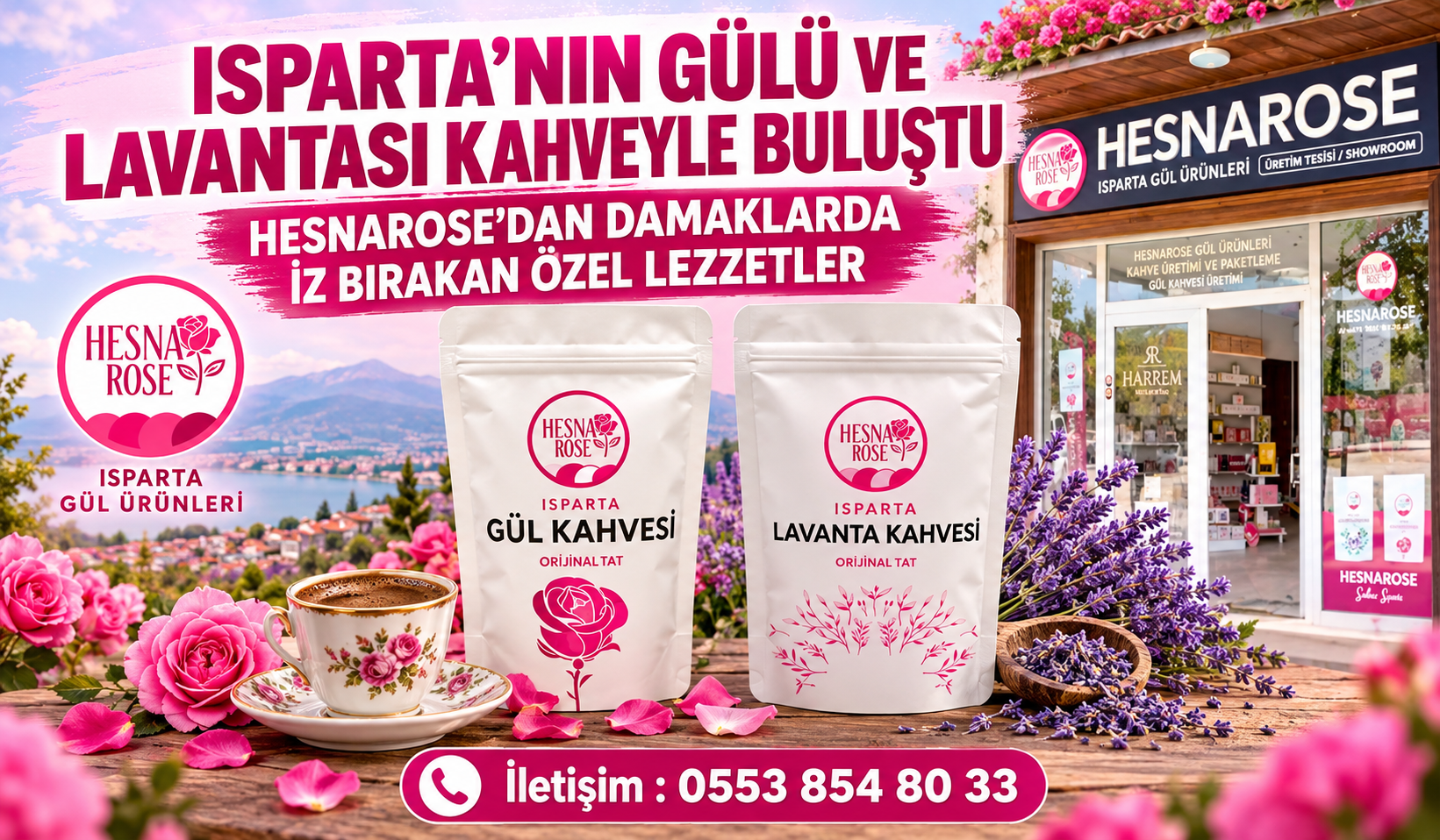 ISPARTA’NIN GÜLÜ VE LAVANTASI KAHVEYLE BULUŞTU! HESNAROSE’DAN DAMAKLARDA İZ BIRAKAN