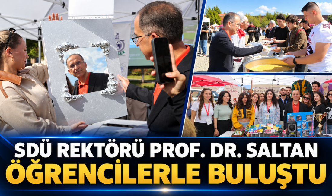 Öğrencilerle bir araya gelen Rektör Prof. Dr. Saltan, öğrencilerin üniversite