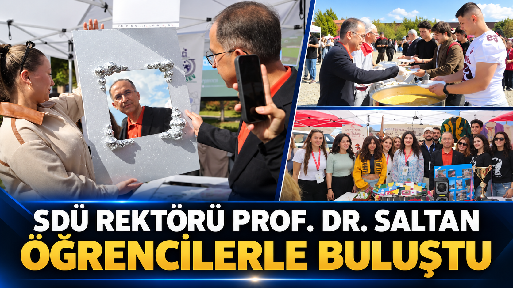 Öğrencilerle bir araya gelen Rektör Prof. Dr. Saltan, öğrencilerin üniversite